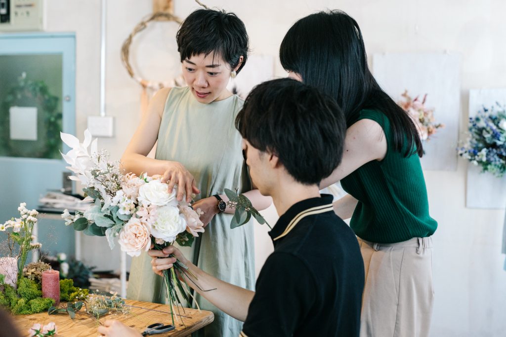 ブーケ 記念品 レッスン 花